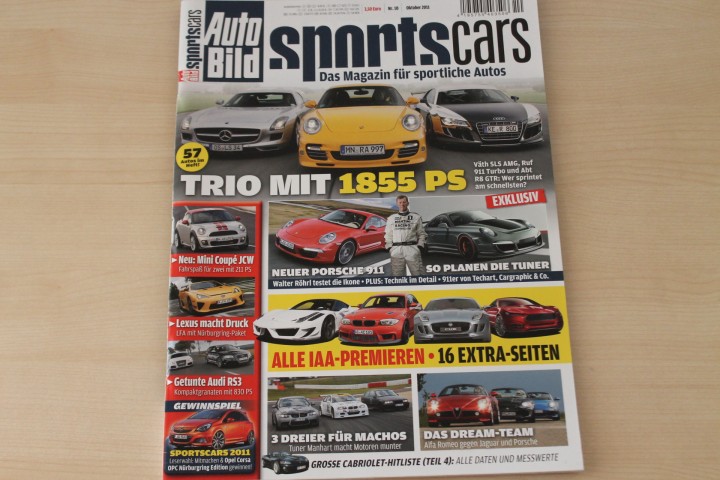 Deckblatt Auto Bild Sportscars (10/2011)